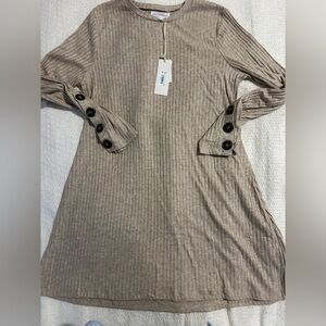 Altar'd State Tan Asymmetrical Dress